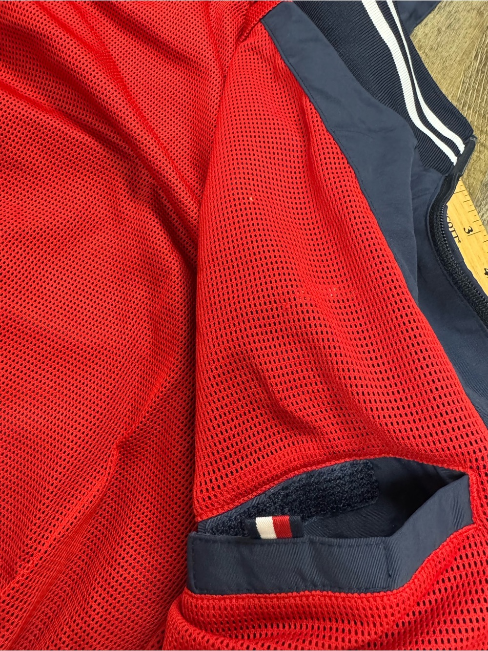 Tommy Hilfiger Men’s Vtg Navy Hooded Regatta Yacht Jacket with Stripe Trim M - Picture 16 of 16